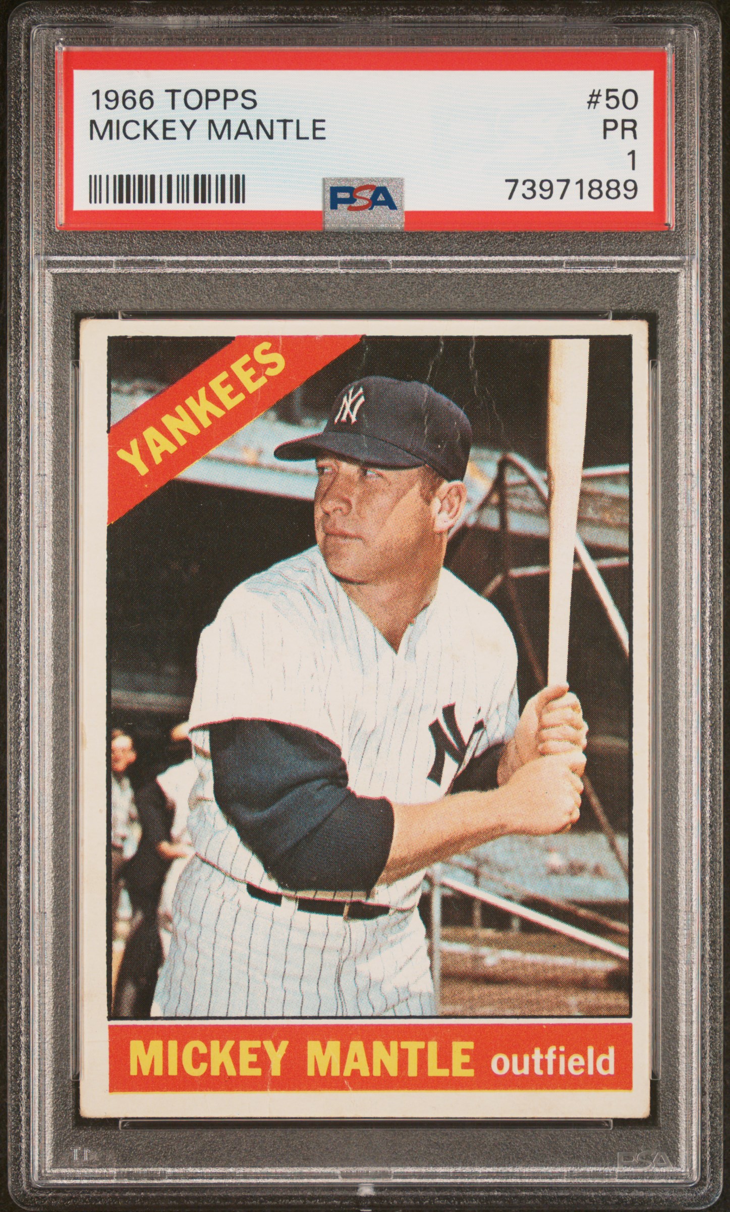 1966 Topps Mickey Mantle #50 Pr 1 front