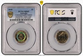2018 $2 Commonwealth Games Australian Team Logo MS65