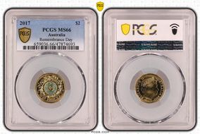 2017 $2 Remembrance Day Colorized MS66