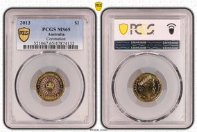 2013 $2 Coronation Colorized MS65