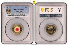 2022-C $2 Remembrance Day Colorized MS67