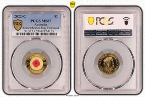 2022-C $2 Remembrance Day Colorized MS67