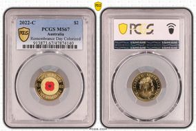 2022-C $2 Remembrance Day Colorized MS67