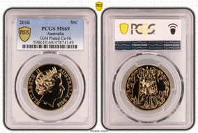 2016 50C Gilt Cu-Ni MS69