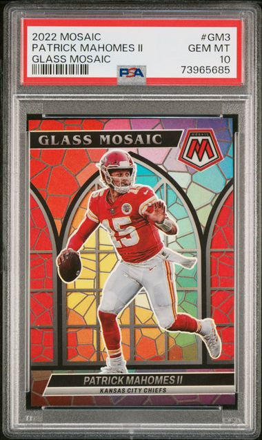 2022 Panini Mosaic Glass Mosaic #GM-3 Patrick Mahomes II - PSA GEM 