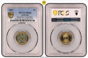 2022 $2 Socceroos Centenary MS63