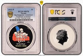 2022-P $1 The Simpsons - Colorized Treehouse of Horror MS70