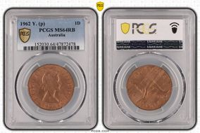 1962 Y. (p) 1D MS64RB