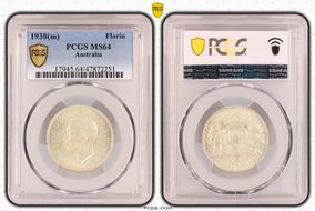 1938(m) Florin KM-40  Ag MS64