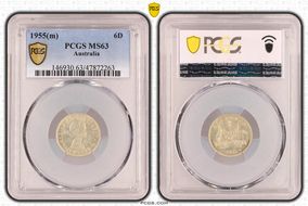 1955(m) 6D KM-58  Ag MS63