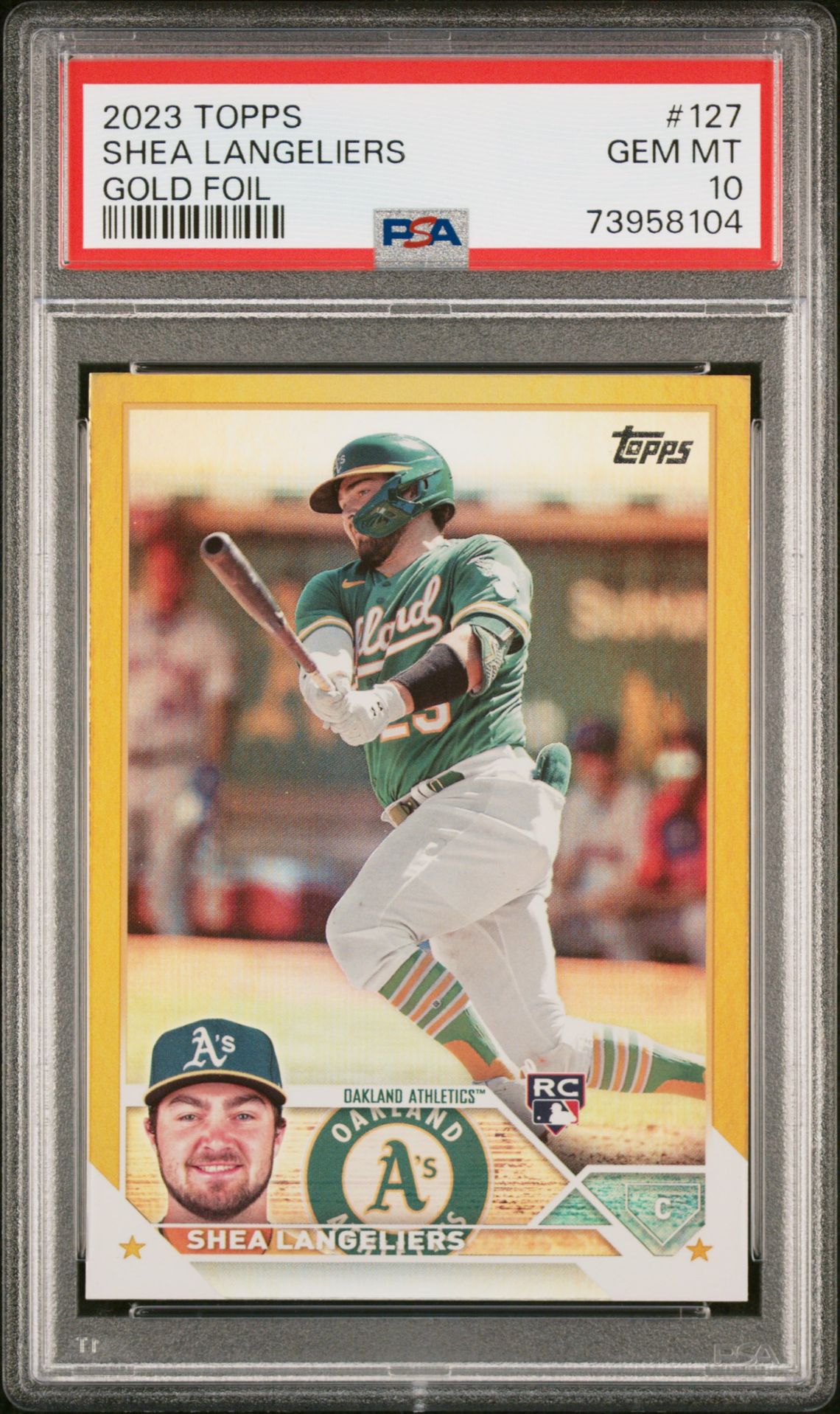 2023 Topps TOPPS GOLD FOIL #127 Shea Langeliers front