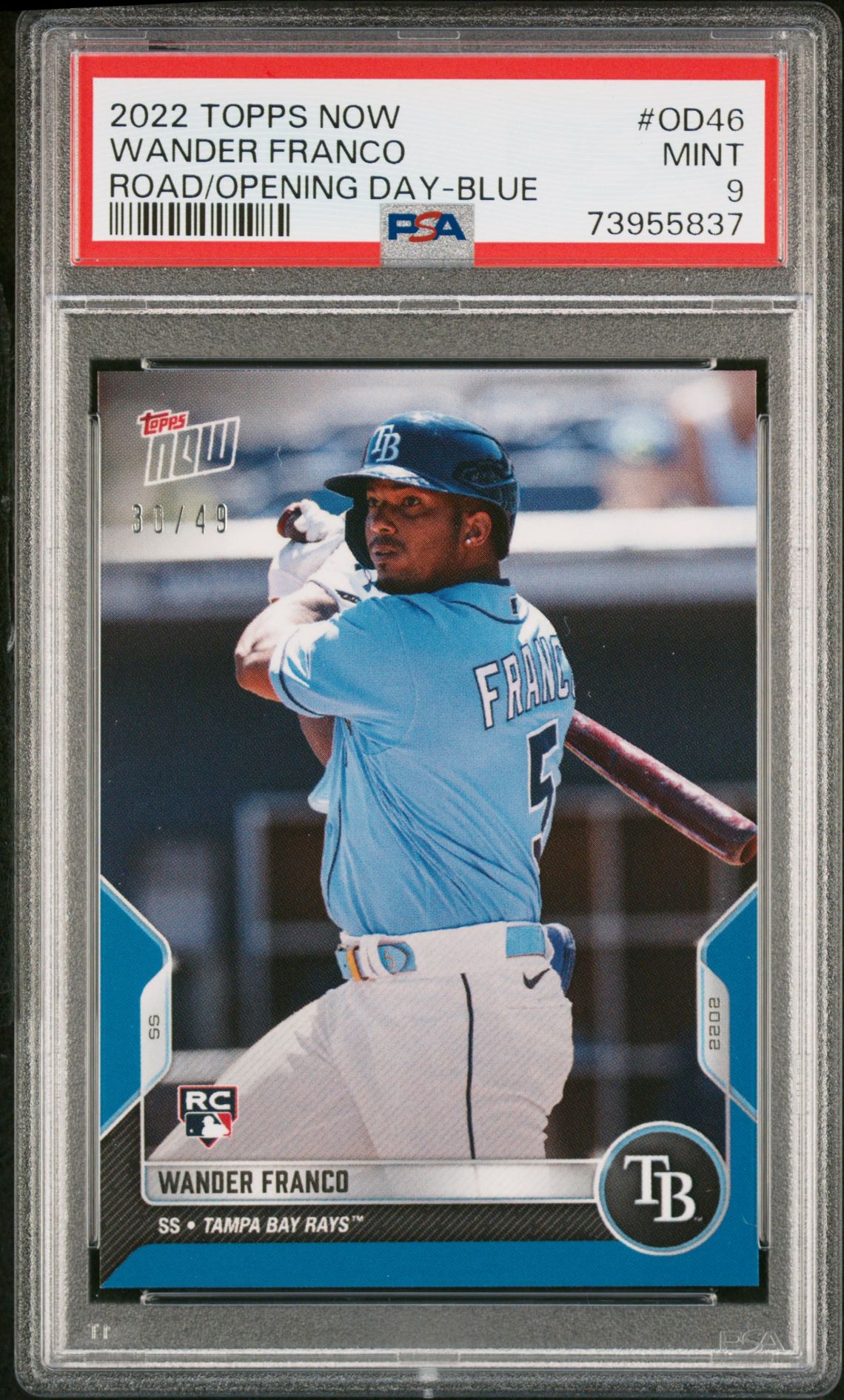 2022 Topps TOPPS NOW ROAD TO OPENING DAY ROAD/OPENING DAY-BLUE #OD46 Wander Franco front