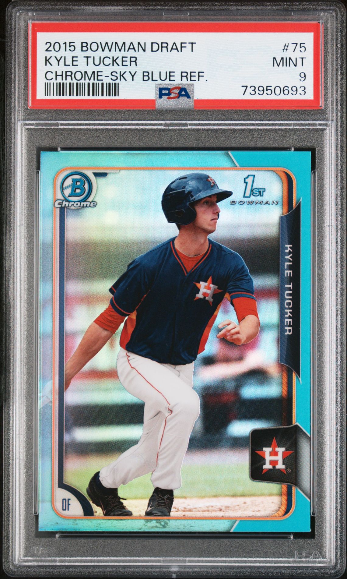 2015 Bowman BOWMAN DRAFT Blue Refractor #75 Kyle Tucker front