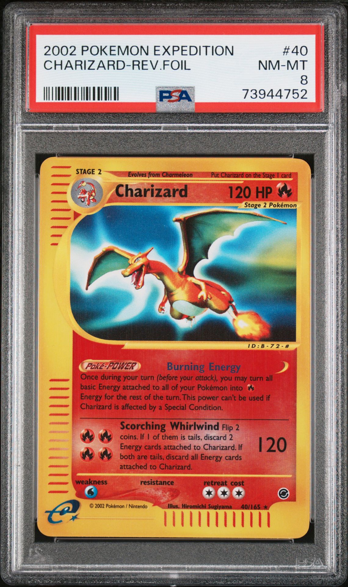 2002 Pokemon Foil #40 Charizard-Rev.Foil front