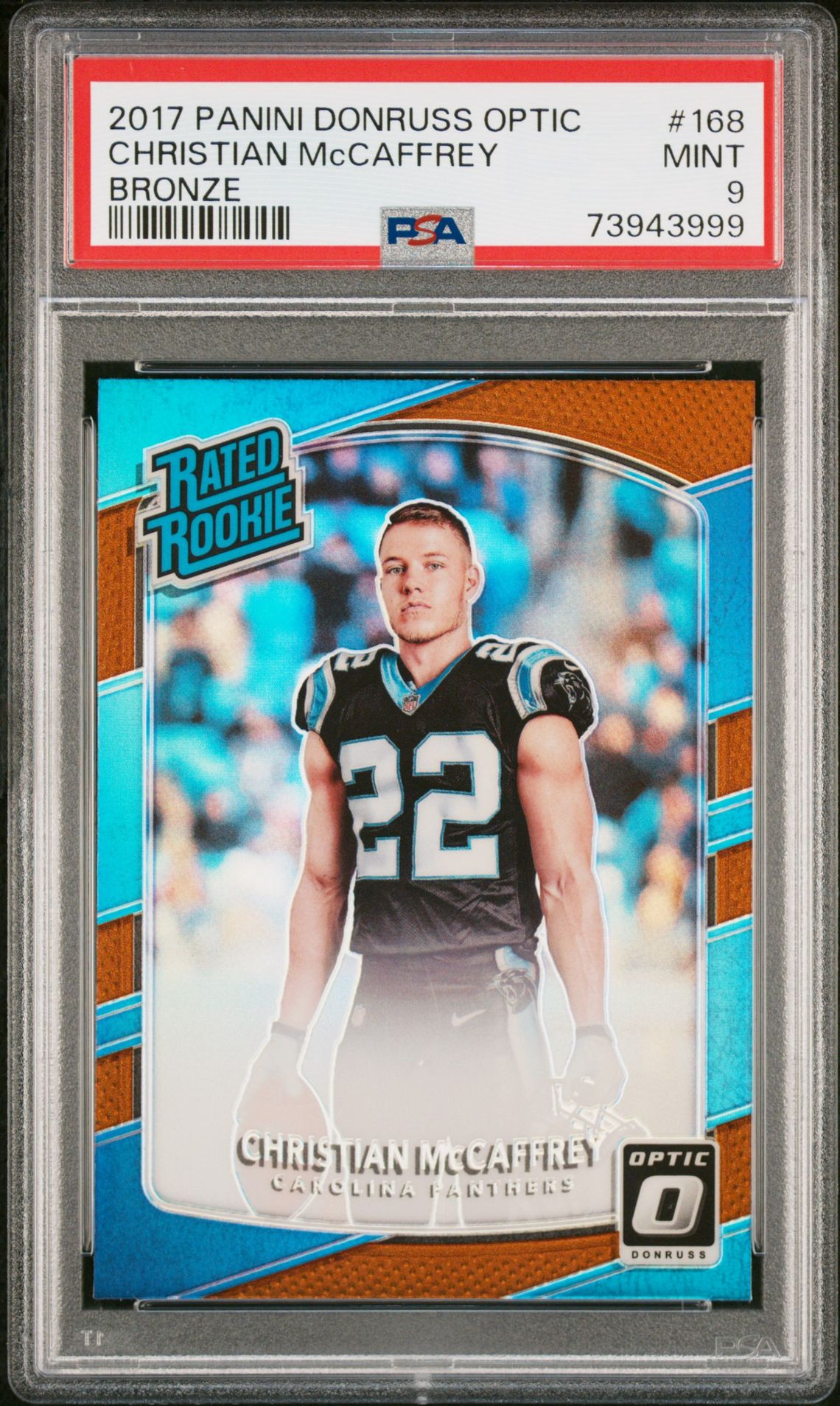2017 Panini PANINI DONRUSS OPTIC BRONZE #168 Christian Mccaffrey front