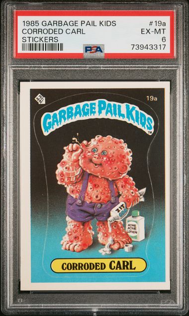 1985 Topps Garbage Pail Kids Series 1 STICKERS #19A Corroded Carl front