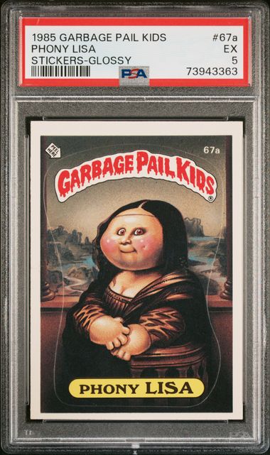 1985 Garbage Pail Kids Garbage Pail Kids Series 2 Stickers/Base-Glossy #67A Phony Lisa front