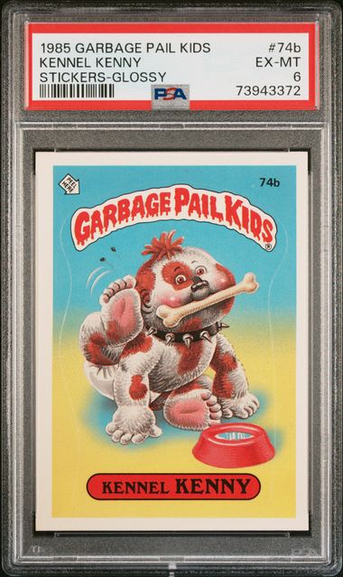 1985 Topps Garbage Pail Kids Series 2 Stickers/Base-Glossy #74B Kennel Kenny front