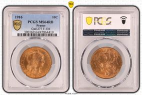 1916 10C Gad-277 F-136 MS64RB