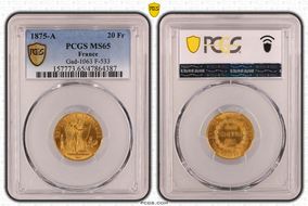 1875-A 20 Fr Gad-1063 F-533 MS65