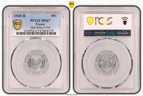 1945-B 50C Gad-426a F-194 MS67