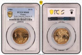 1984 10 Fr Rude Gad-818 Tranche B MS68