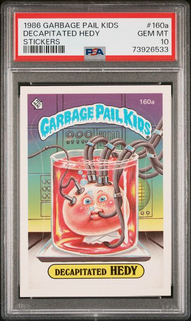1986 Topps GARBAGE PAIL KIDS STICKERS STICKERS #160A Decapitated Hedy front