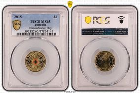 2015 $2 Remembrance-Flanders Fields Colorized MS65