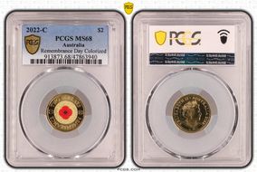 2022-C $2 Remembrance Day Colorized MS68
