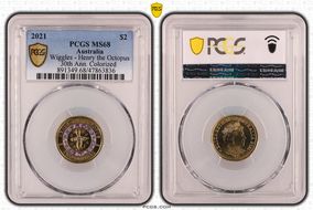 2021 $2 Wiggles - Henry the Octopus 30th Ann. Colorized MS68