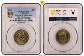 2021 $1 Original Wiggles Band 30th Anniversary MS66