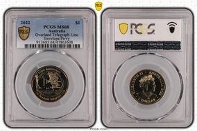 2022 $1 Overland Telegraph Line Envelope Privy MS68