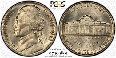 1942 5C Nickel MS66FS