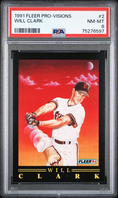 1991 Fleer #2 Pro-Vision Will Clark front
