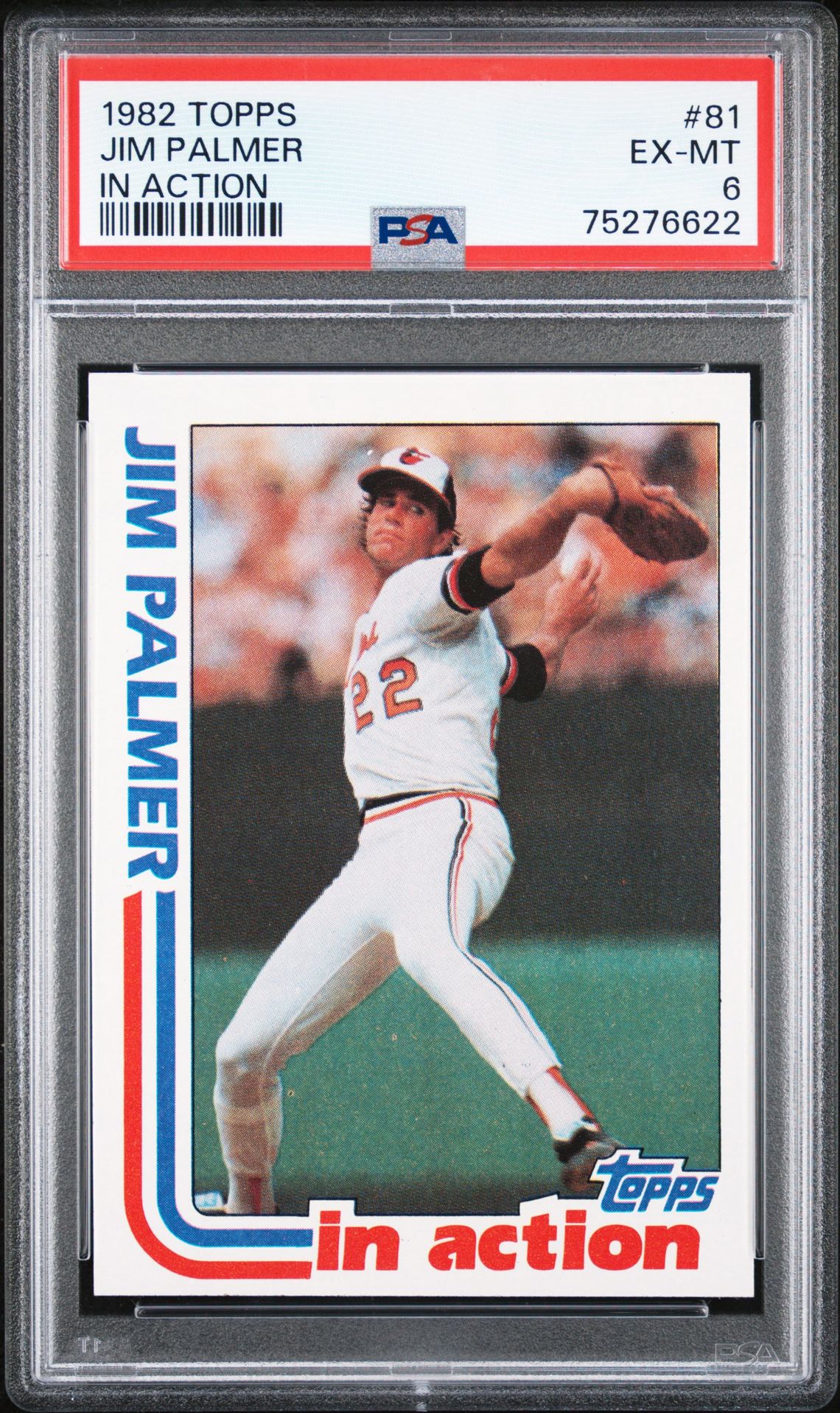 1982 Topps TOPPS IN ACTION #81 Jim Palmer front