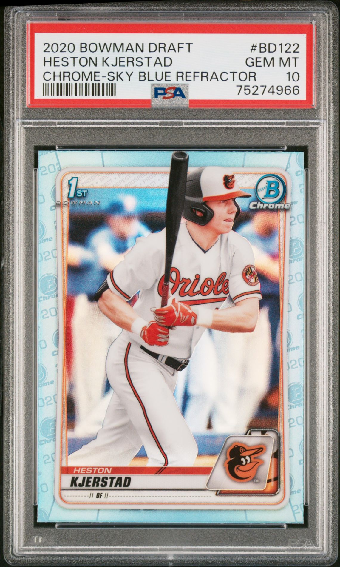 2020 Bowman BOWMAN DRAFT Blue Refractor #BD122 Heston Kjerstad front