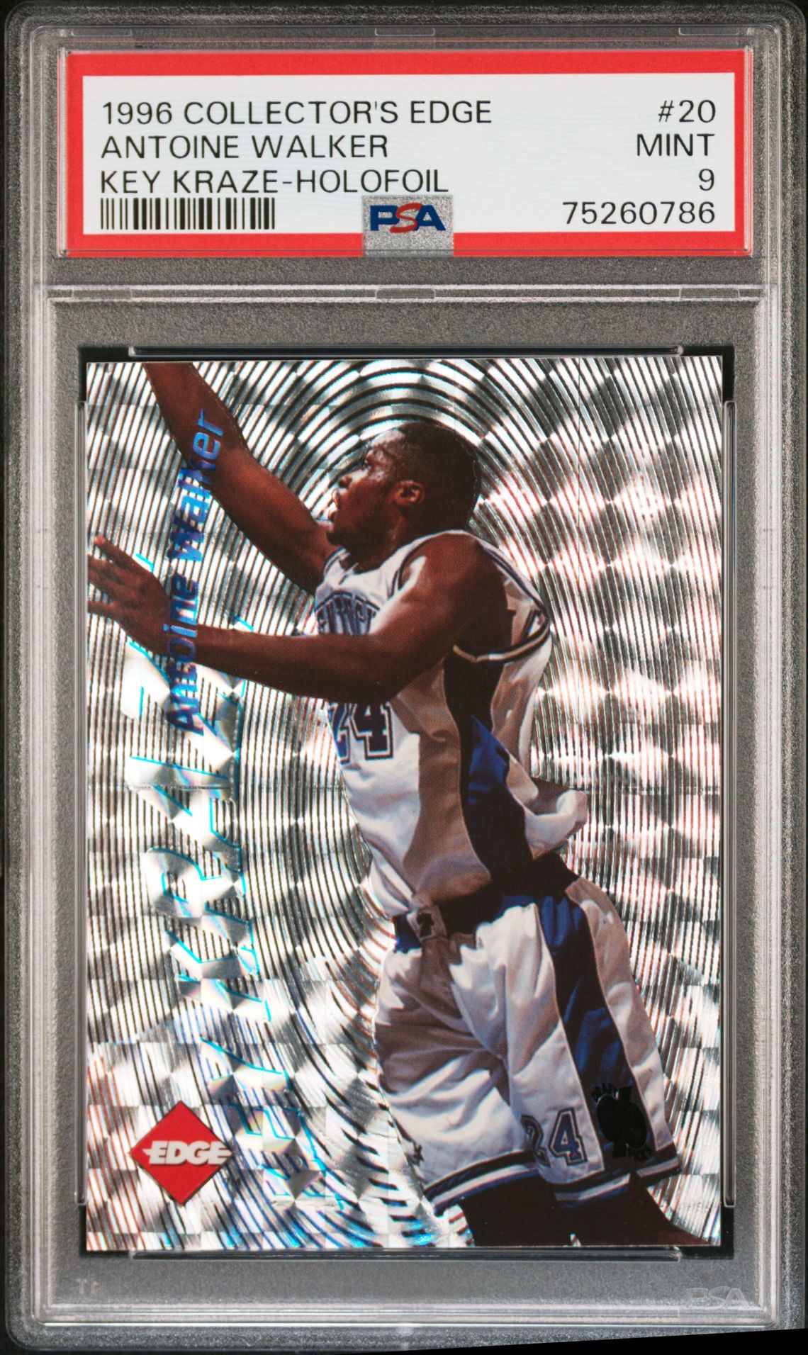 1996 COLLECTOR'S EDGE KEY KRAZE HOLOFOIL #20 Antoine Walker front