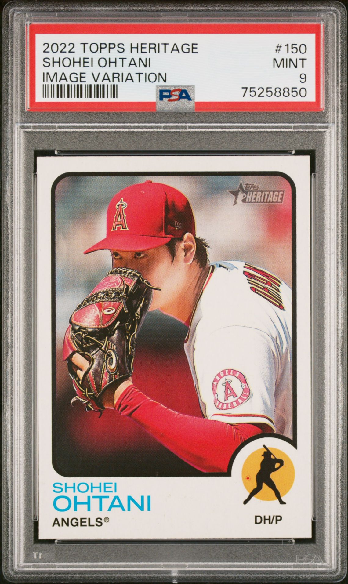 2022 Topps Heritage TOPPS HERITAGE IMAGE VARIATION #150 Shohei Ohtani front