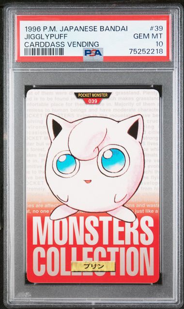 Jigglypuff card PSA 10, cert 75252218