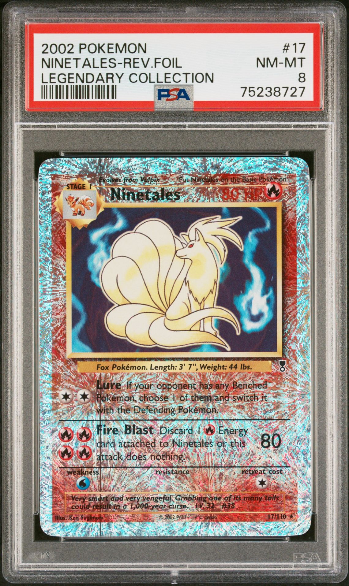 2002 Pokemon POKEMON LEGENDARY COLLECTION #17 Ninetales-Rev.Foil front
