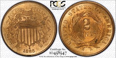 1865 2C MS65RB