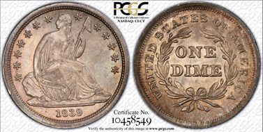 1839 10C No Drapery MS65