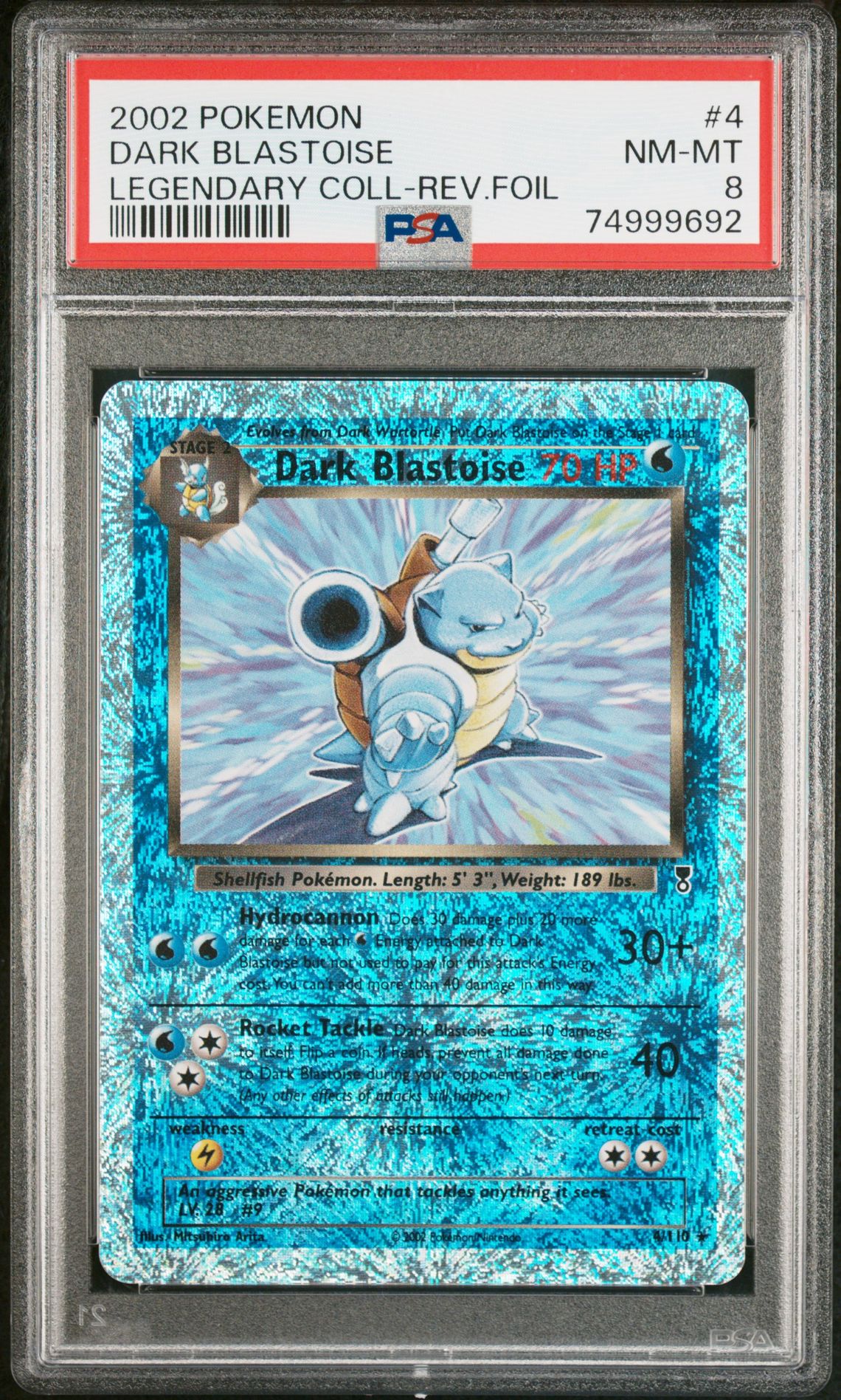 2002 Pokemon POKEMON LEGENDARY COLLECTION Foil #4 Dark Blastoise front