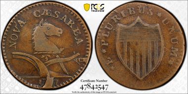 1787 NJ 1/2P Deer Head, Maris 34-J VF35BN