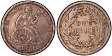 1873 10C Arrows DDO FS-101, F-103 AU50