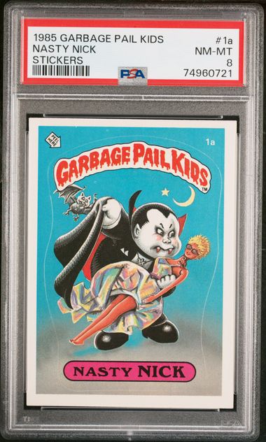1985 Topps Garbage Pail Kids #1A Nasty Nick front