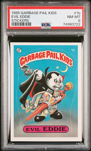1985 Topps GARBAGE PAIL KIDS STICKERS STICKERS #1B Evil Eddie front