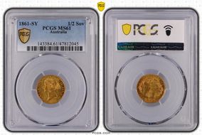 1861-SY 1/2 Sov MS61