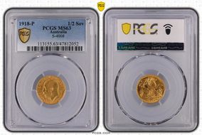 1918-P 1/2 Sov S-4008 MS63