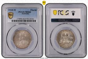 1918-M Florin MS66